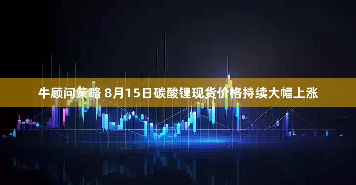 牛顾问策略 8月15日碳酸锂现货价格持续大幅上涨