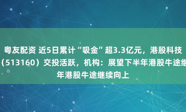 粤友配资 近5日累计“吸金”超3.3亿元，港股科技30ETF（513160）交投活跃，机构：展望下半年港股牛途继续向上